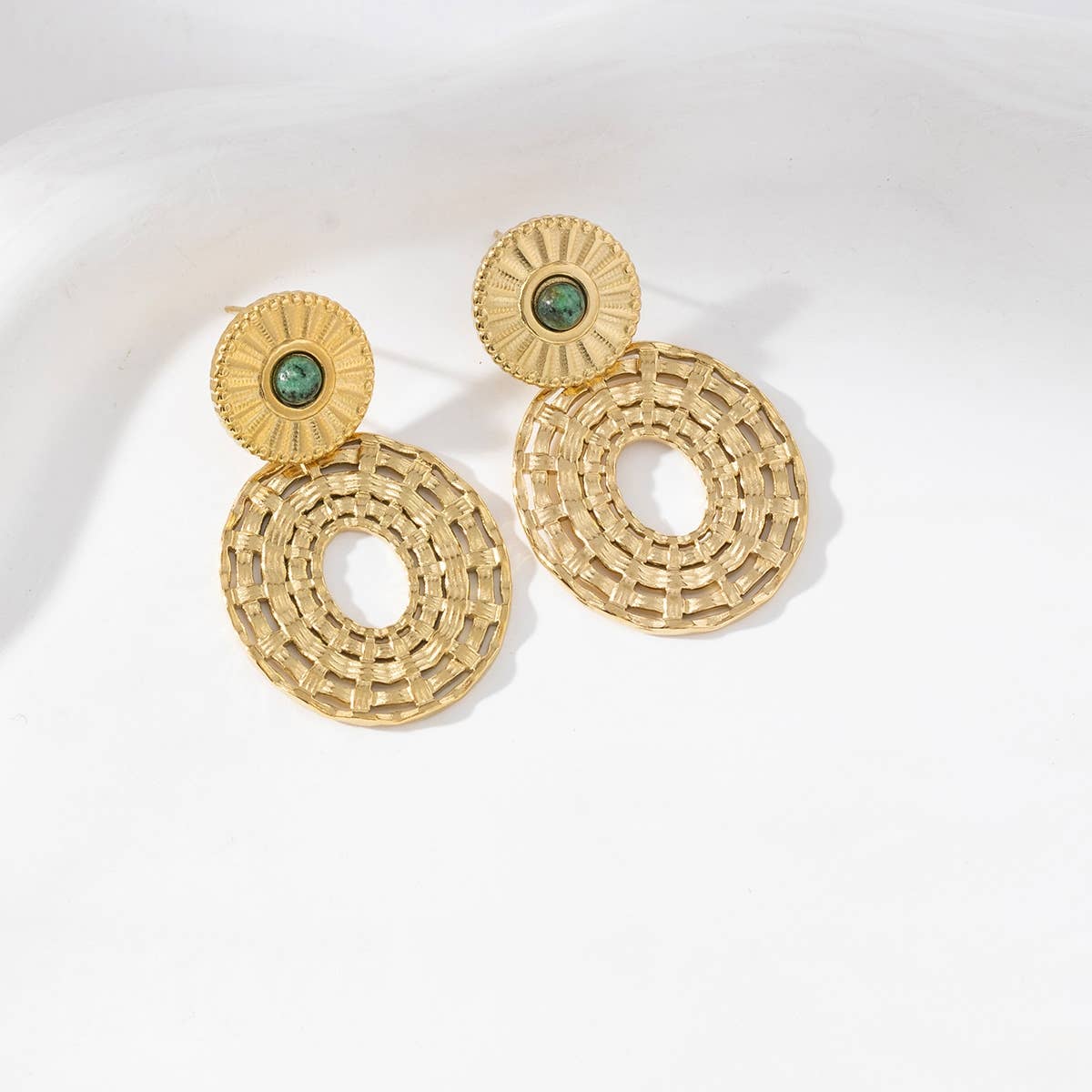 Lovelika - Brincos pendentes redondos - Coralie