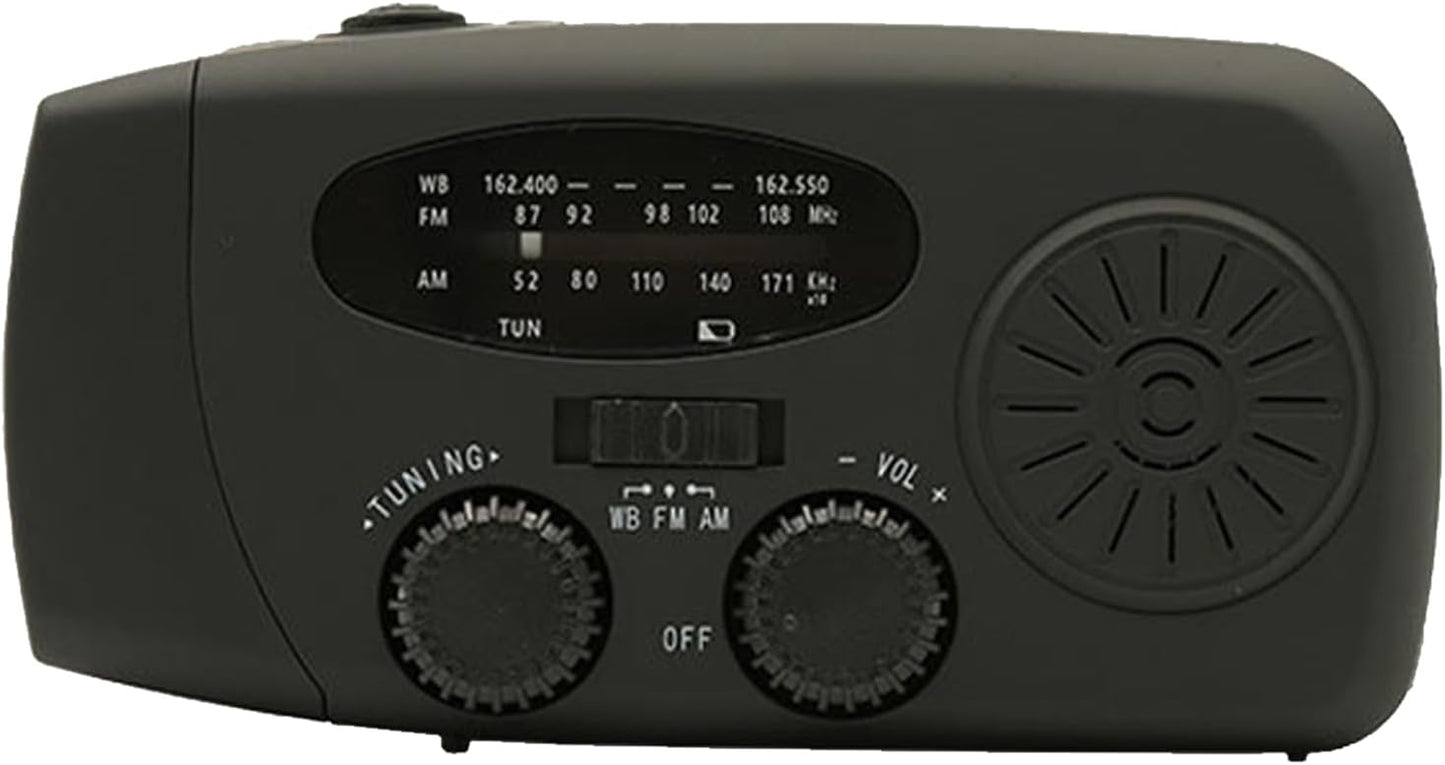 Rádio de manivela, rádio de manivela, rádio portátil, rádio meteorológico, rádio solar portátil, lanterna LED para corrida, caminhada, casa, sobrevivência, campismo