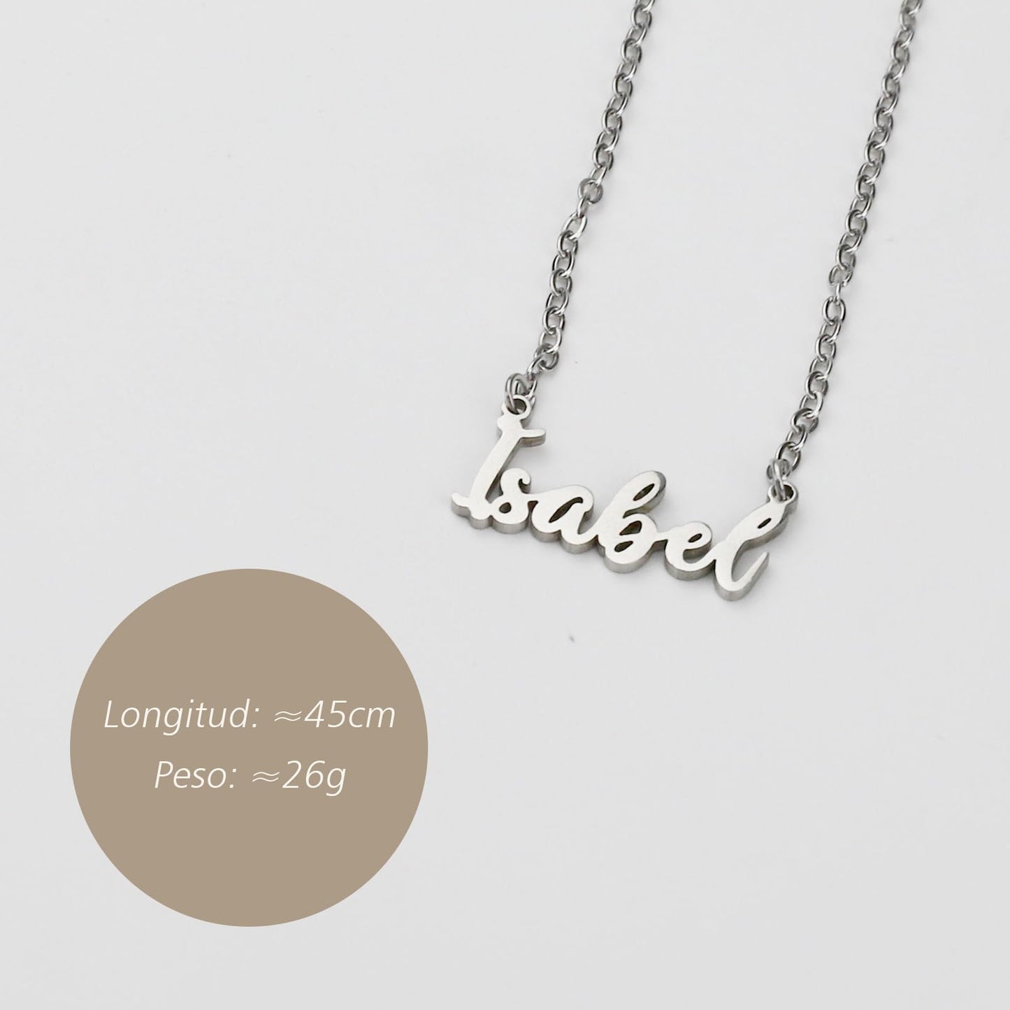 Colar Nome Personalizado Aço Inoxidável