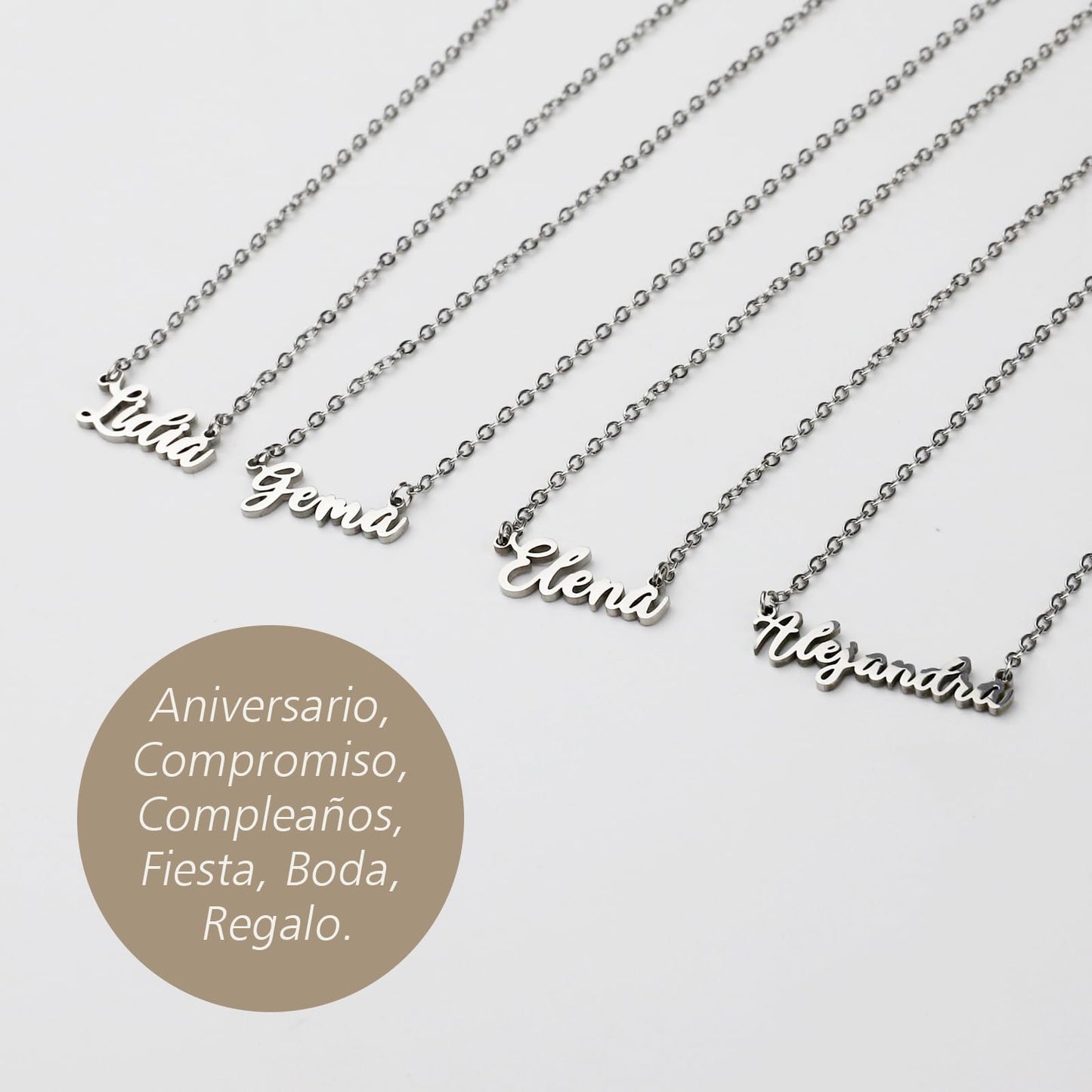 Colar Nome Personalizado Aço Inoxidável