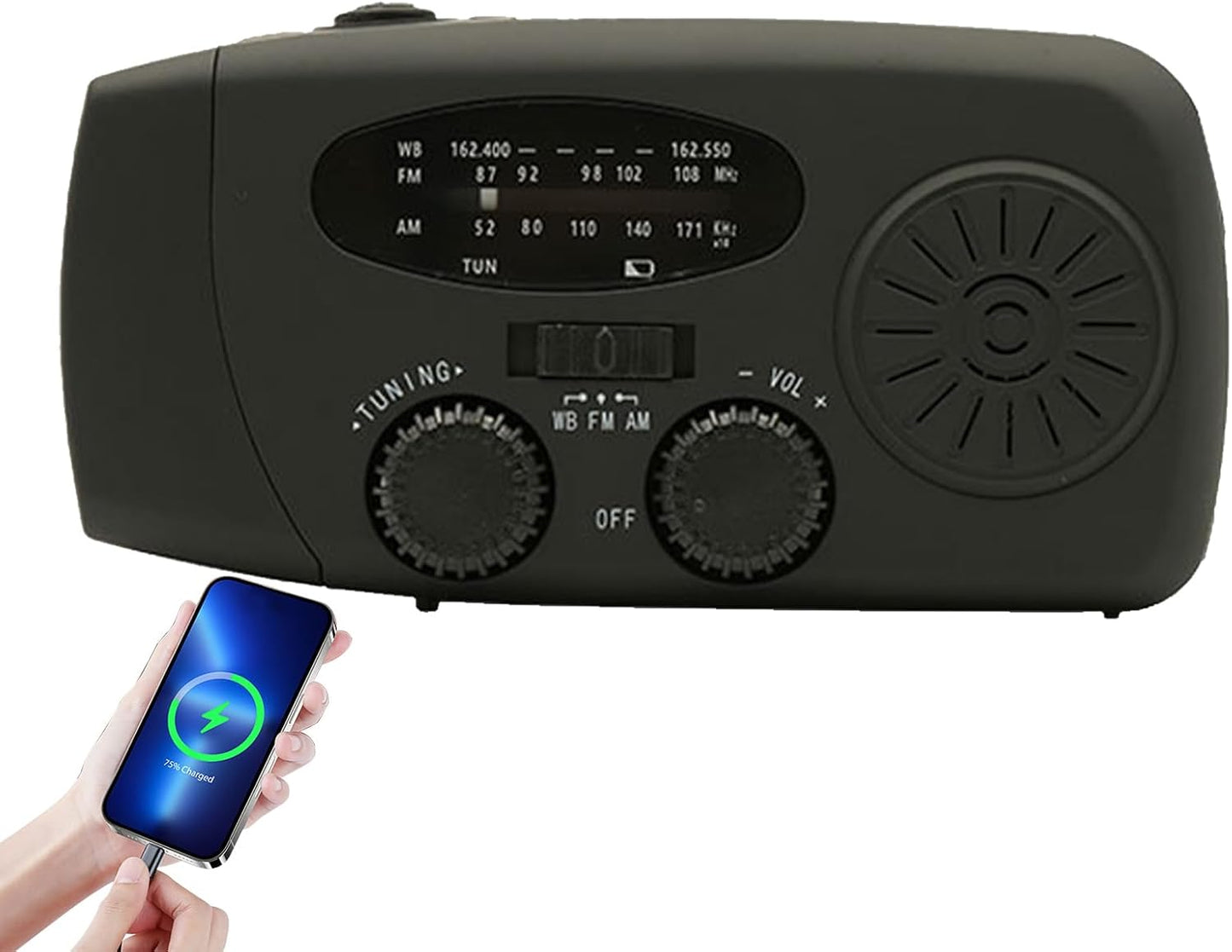 Rádio de manivela, rádio de manivela, rádio portátil, rádio meteorológico, rádio solar portátil, lanterna LED para corrida, caminhada, casa, sobrevivência, campismo