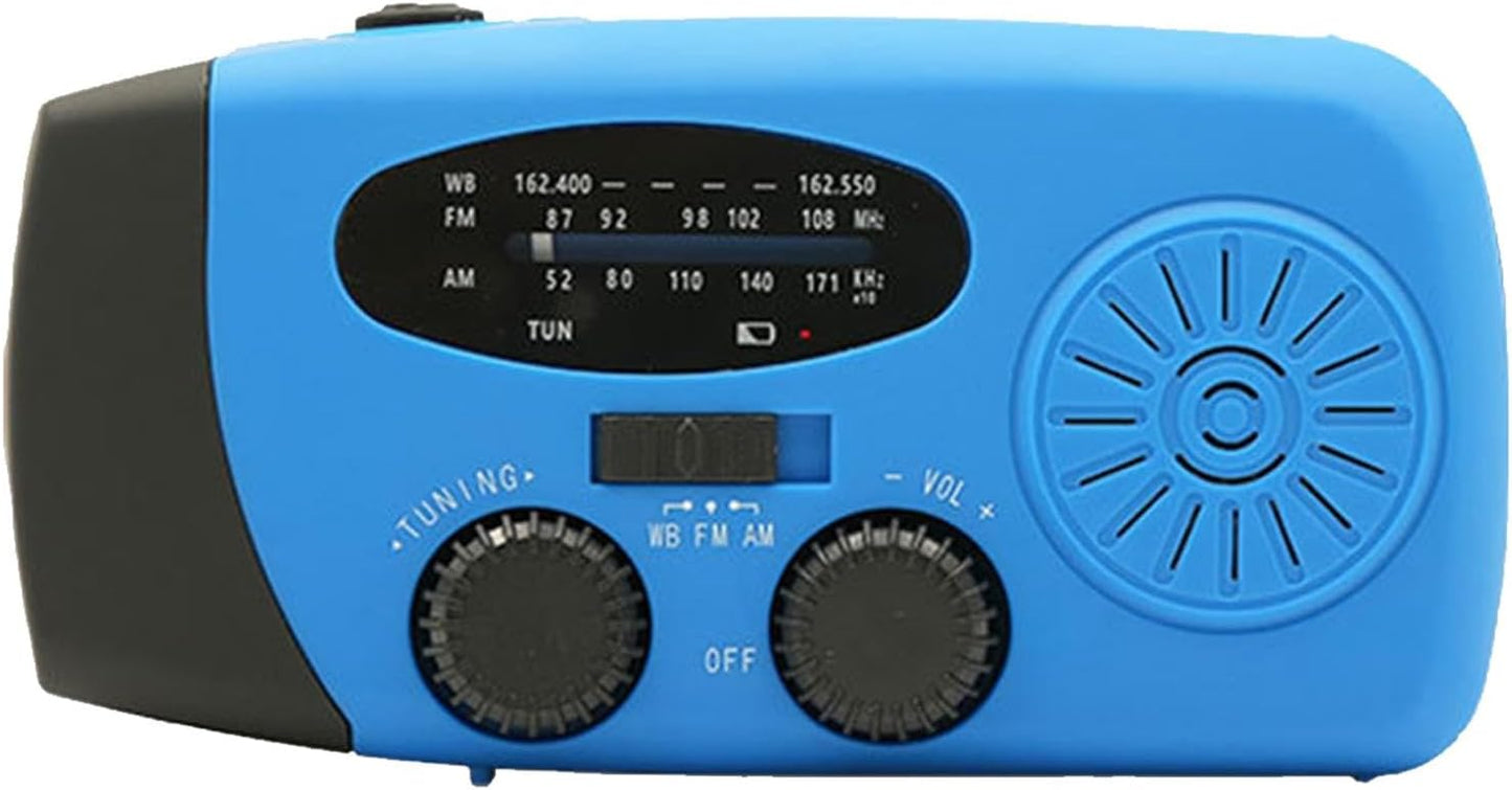 Rádio de manivela, rádio de manivela, rádio portátil, rádio meteorológico, rádio solar portátil, lanterna LED para corrida, caminhada, casa, sobrevivência, campismo