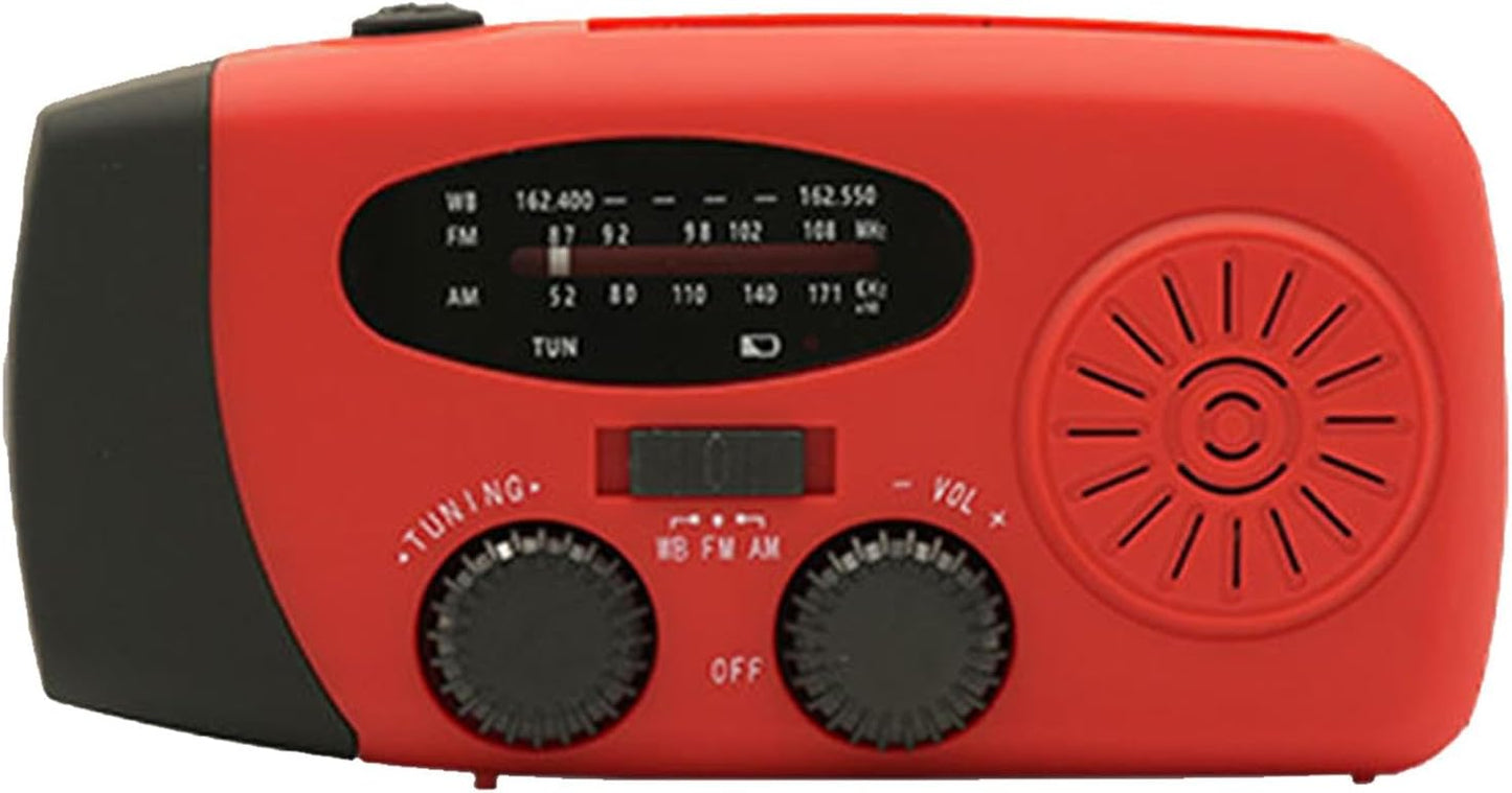 Rádio de manivela, rádio de manivela, rádio portátil, rádio meteorológico, rádio solar portátil, lanterna LED para corrida, caminhada, casa, sobrevivência, campismo