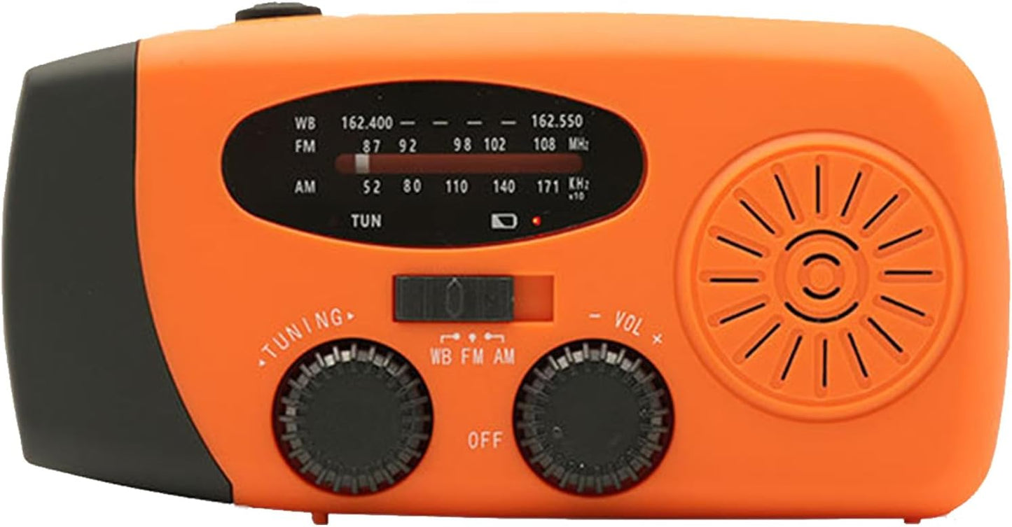 Rádio de manivela, rádio de manivela, rádio portátil, rádio meteorológico, rádio solar portátil, lanterna LED para corrida, caminhada, casa, sobrevivência, campismo