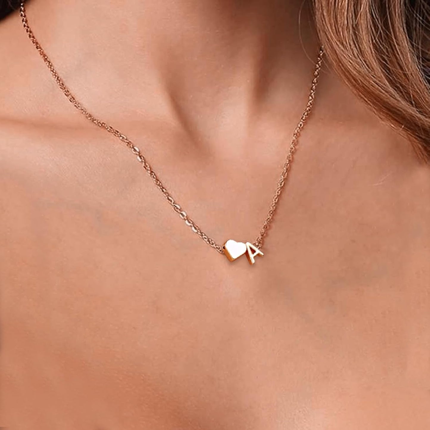 Colar Personalizado Letras Coração