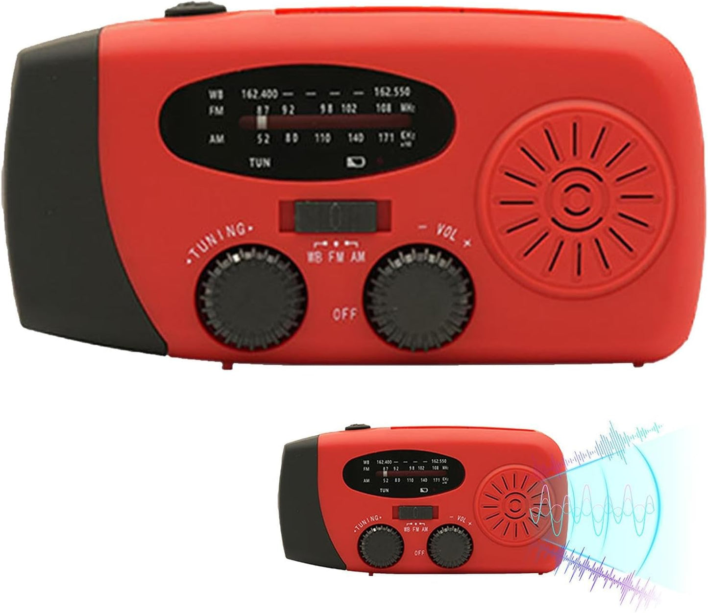 Rádio de manivela, rádio de manivela, rádio portátil, rádio meteorológico, rádio solar portátil, lanterna LED para corrida, caminhada, casa, sobrevivência, campismo
