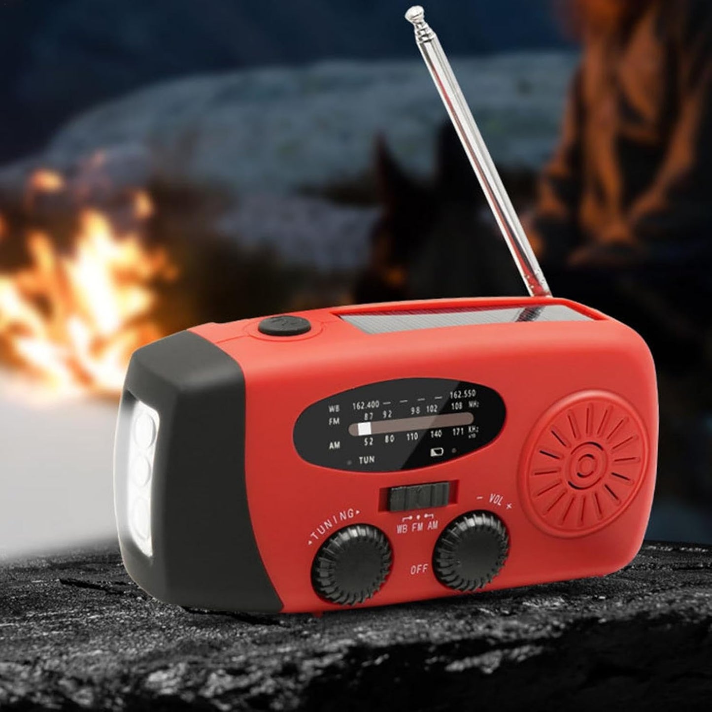 Rádio de manivela, rádio de manivela, rádio portátil, rádio meteorológico, rádio solar portátil, lanterna LED para corrida, caminhada, casa, sobrevivência, campismo