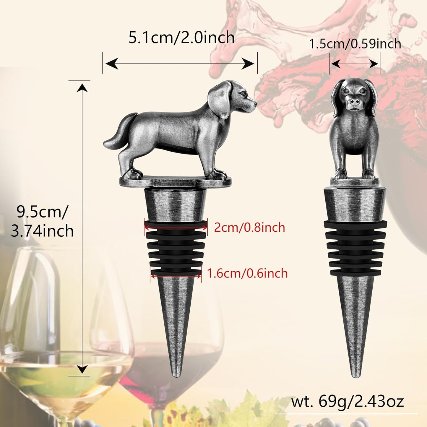 LKKCHER Tampa de vinho Golden Retriever. Prenda para qualquer ocasião.