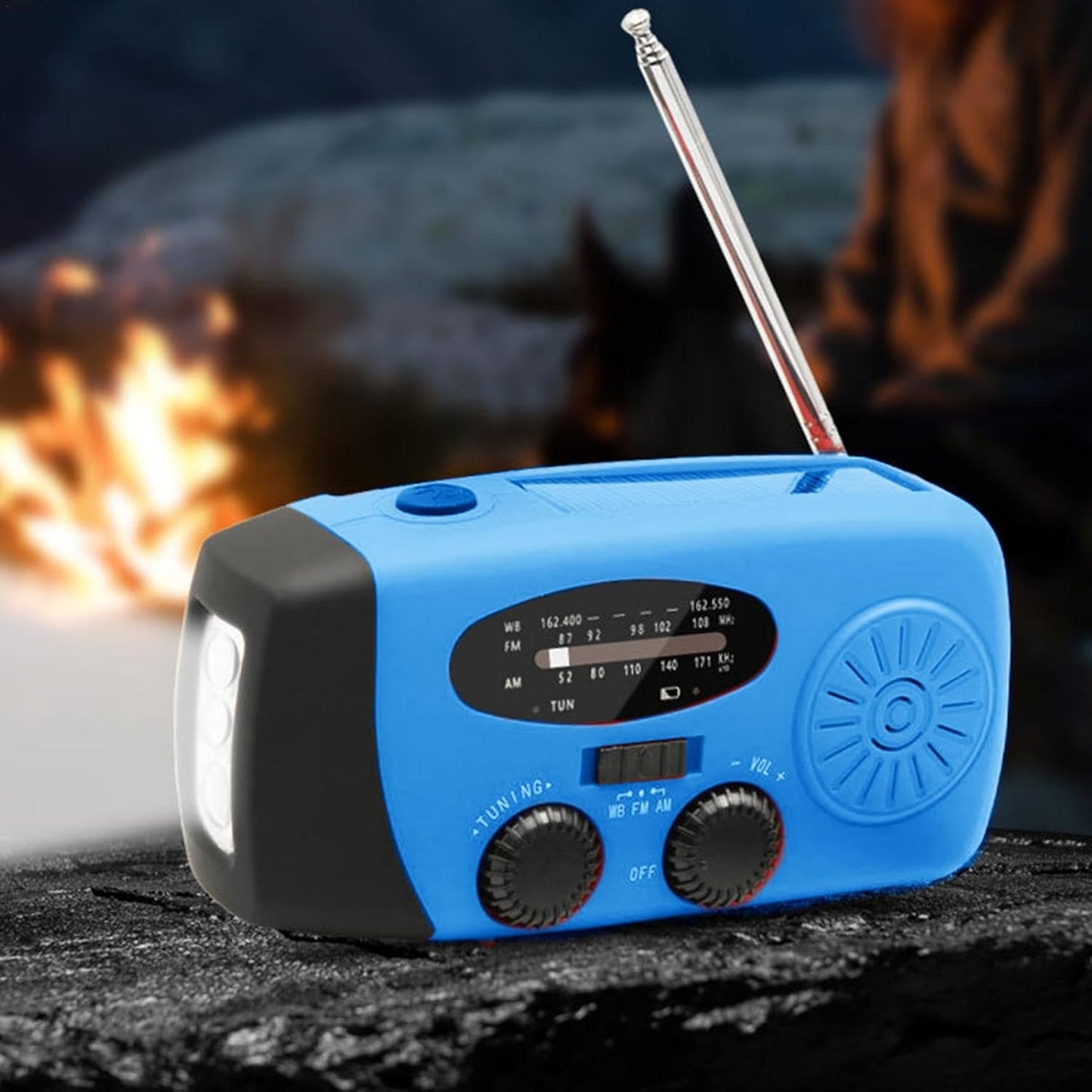 Rádio de manivela, rádio de manivela, rádio portátil, rádio meteorológico, rádio solar portátil, lanterna LED para corrida, caminhada, casa, sobrevivência, campismo