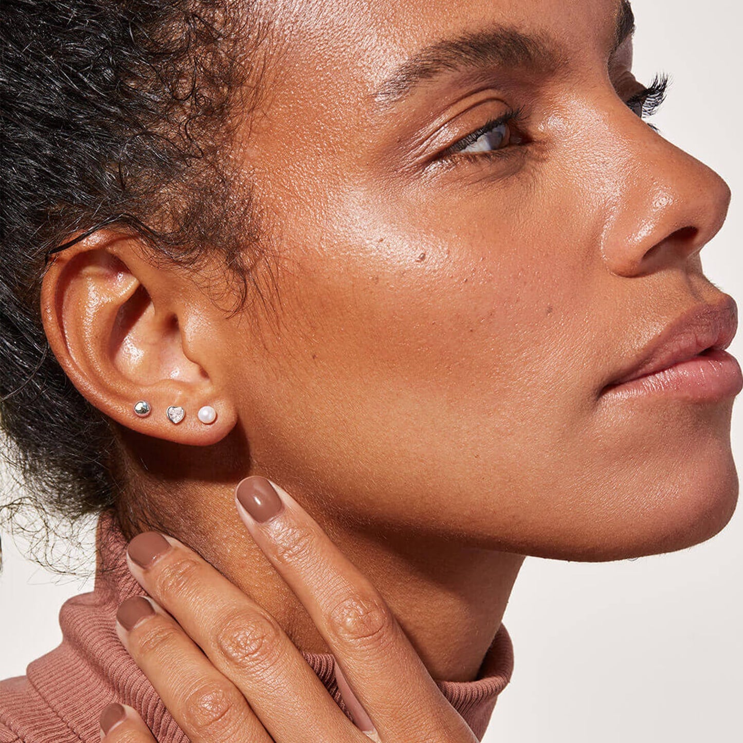 4 Pares de Brincos ASH'S CHOICE Prata 925 p com pedras de Zircônia