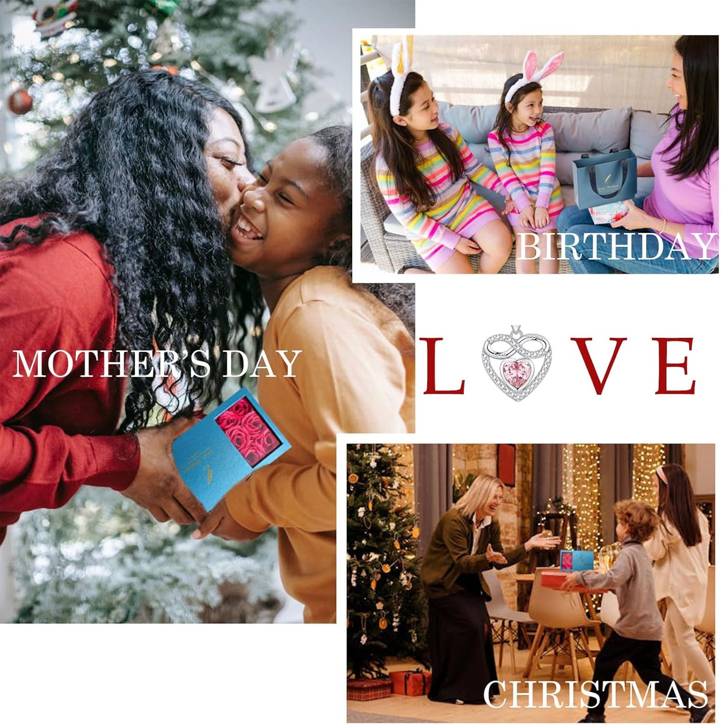 Rosa Eterna Box e Colar Coração