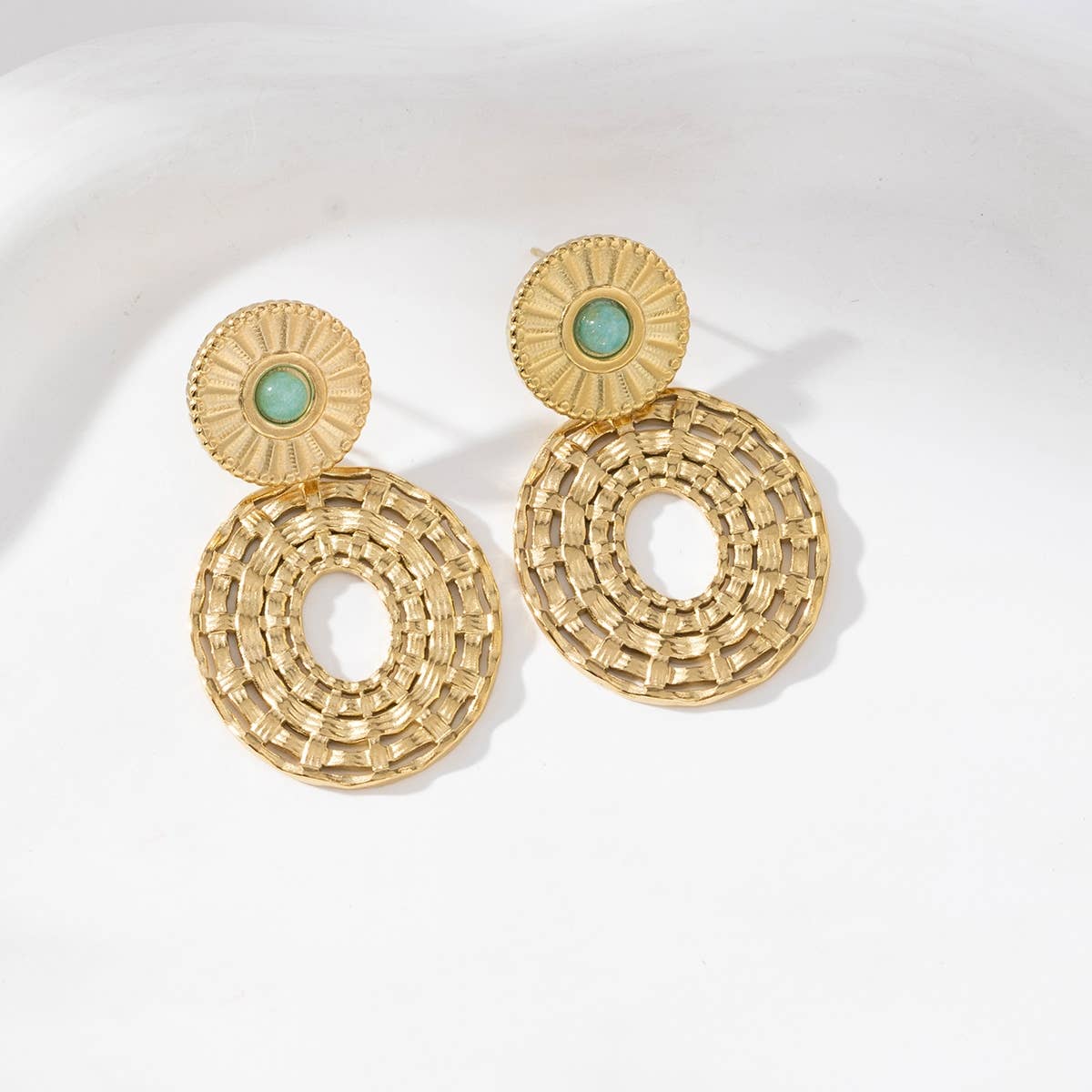 Lovelika - Brincos pendentes redondos - Coralie