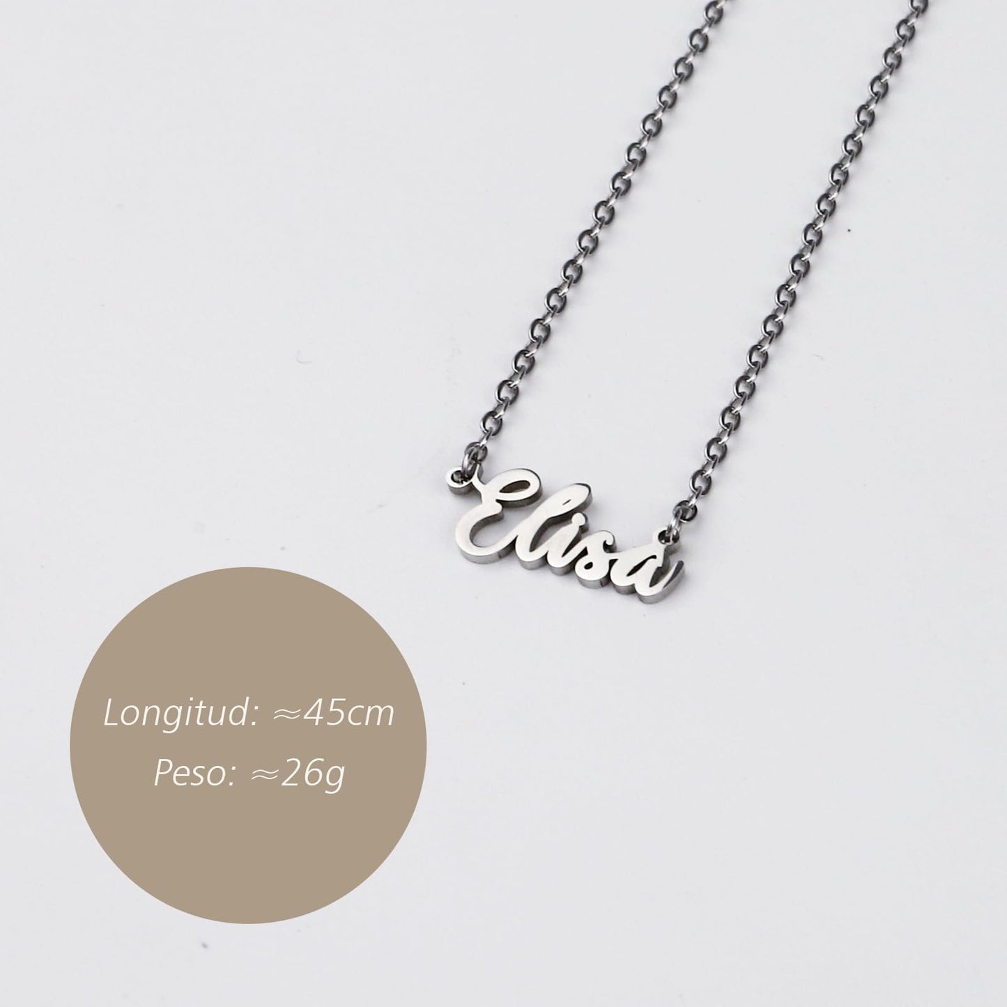 Colar Nome Personalizado Aço Inoxidável