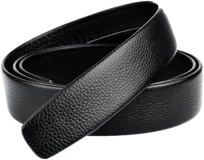Cinto masculino couro sintético e fivela automática ajustável cinto de homem - tamanho ajustável cinto preto menino, cintos pretos para homem, cintos elegantes., Preto, Ajustable de 120cm