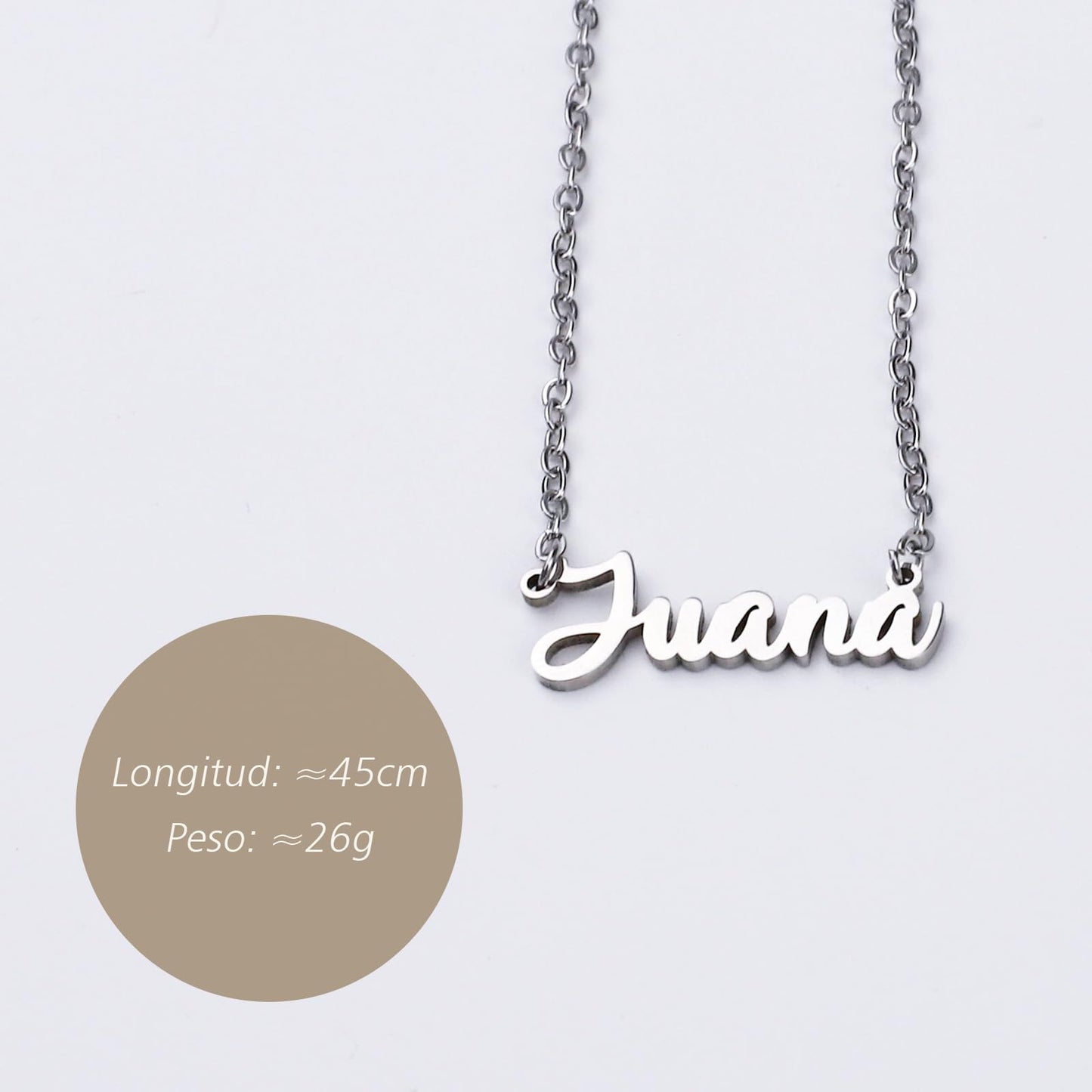 Colar Nome Personalizado Aço Inoxidável