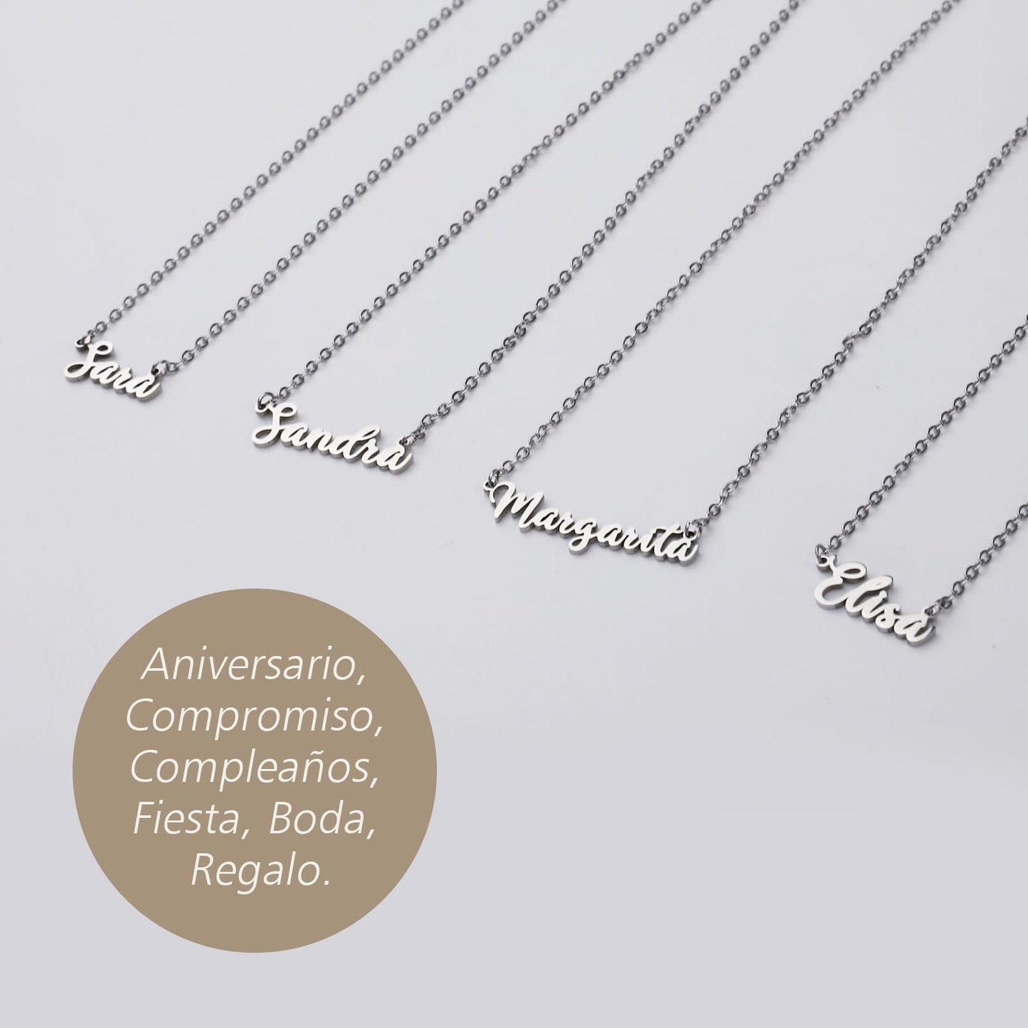 Colar Nome Personalizado Aço Inoxidável