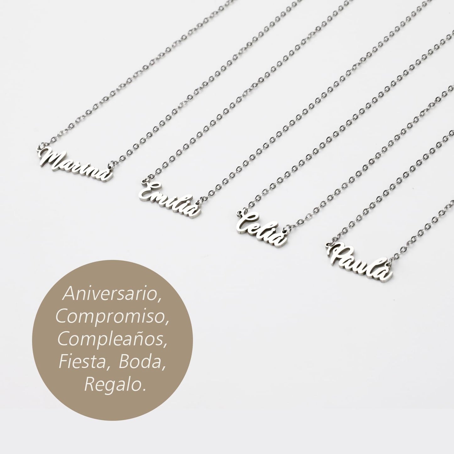 Colar Nome Personalizado Aço Inoxidável