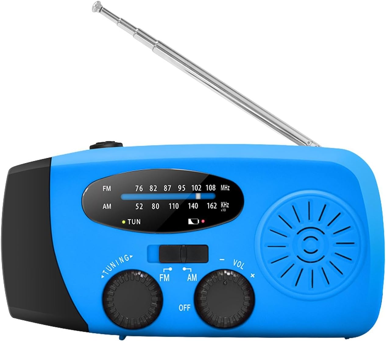 Rádio manivela de emergência, rádio meteorológica NOAA Am/FM auto-alimentado com bateria externa 2000 mAh, carregador de telemóvel, lanterna LED, rádio portátil sobrevivência, alarme SOS