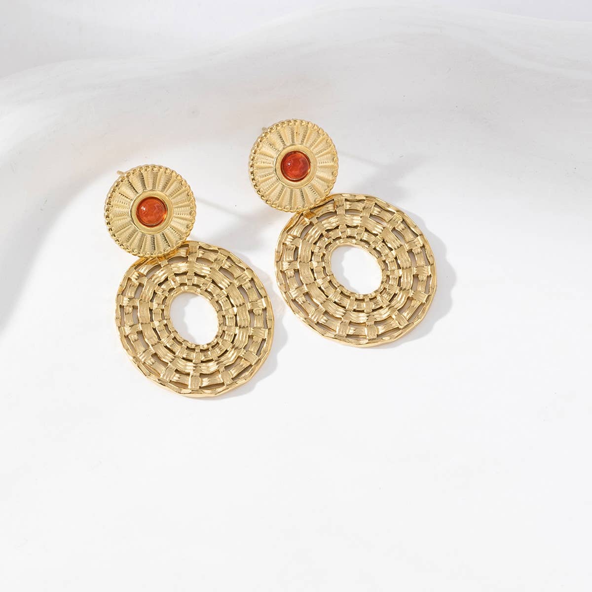 Lovelika - Brincos pendentes redondos - Coralie